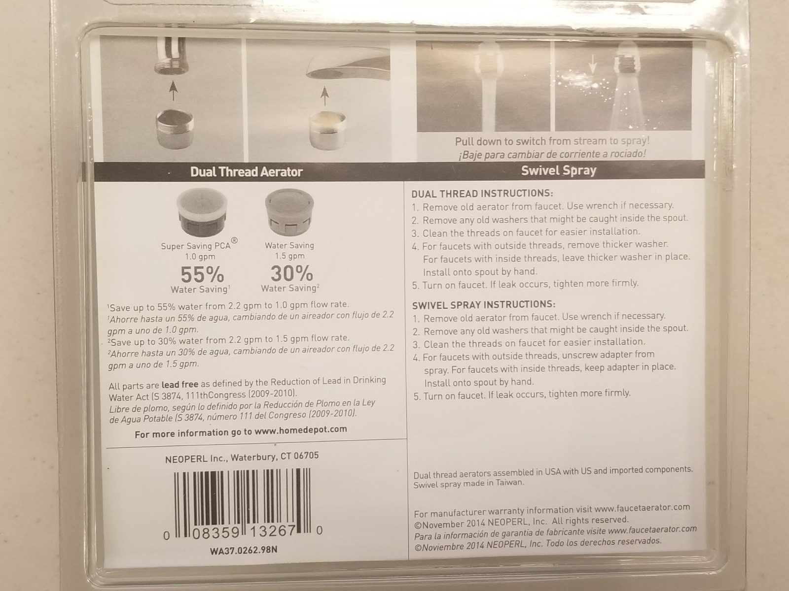 NEOPERL 1.5/1.0 Water Conservation Flow Restrictors Aerator Pack gallery