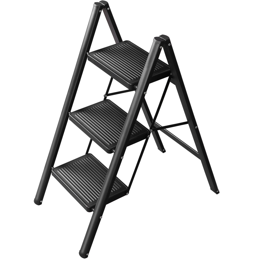 Lightweight 3 Folding Step Stools for Adults with Wide Anti-Slip Pedal Multi Use
