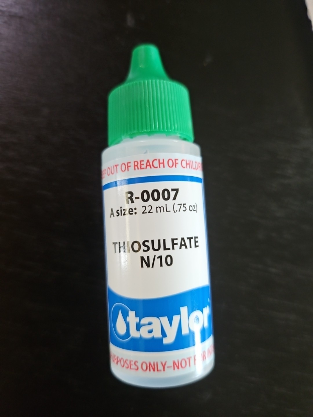 Taylor Tech R-0007 Thiosulfate N/10 .75oz Best By 11/26 Lot Of 2 gallery