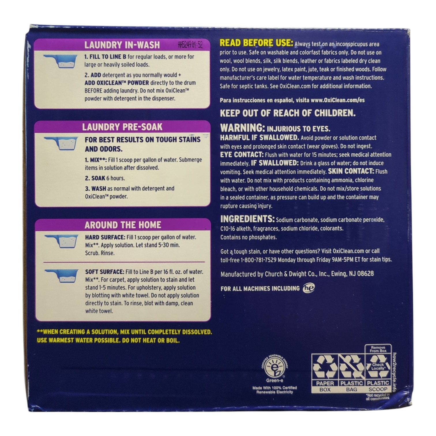 OxiClean Max Efficiency Versatile Stain Remover & Odor Blaster, 11lbs gallery