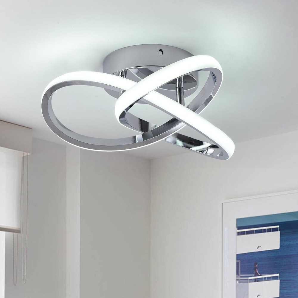 Hallway Light 20W LED Ceiling Lights Semi Flush Mount Chandelier Bedroom 6000K