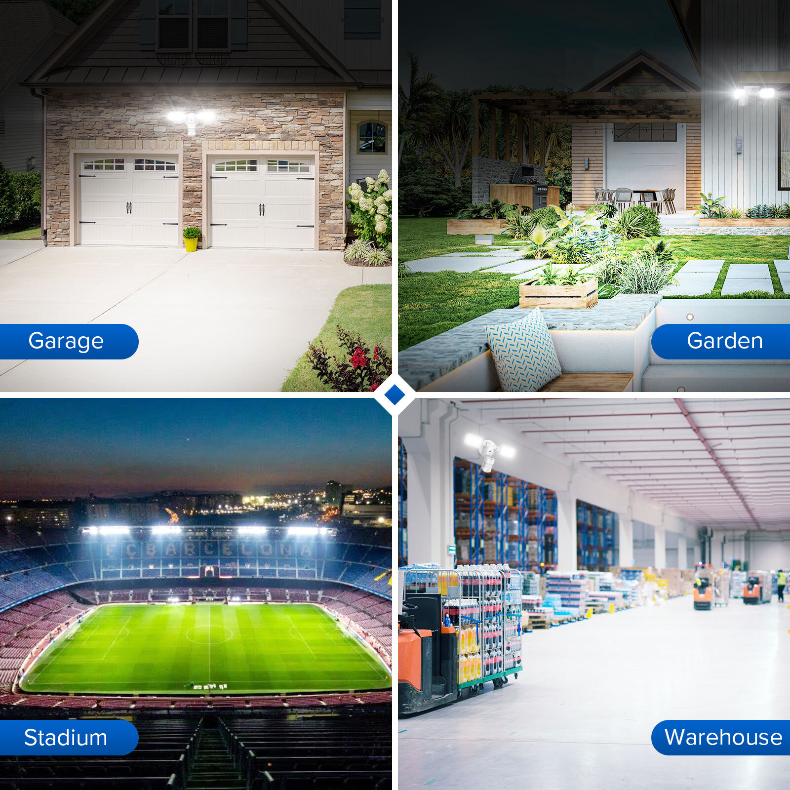 LED Motion Sensor Outdoor Security Light Wall Mounted Bright Floodlight SANSI gallery