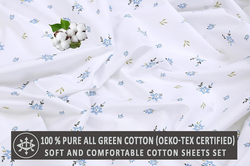 100% Cotton Percale Sheets King Size – Crisp Cooling Bed Sheets for Hot gallery