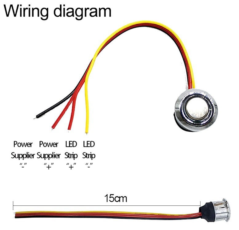 NEW! 12VDC Touch Switch + Dimmer Controller For LED Strip Light DC 5V -24V 2pcs gallery