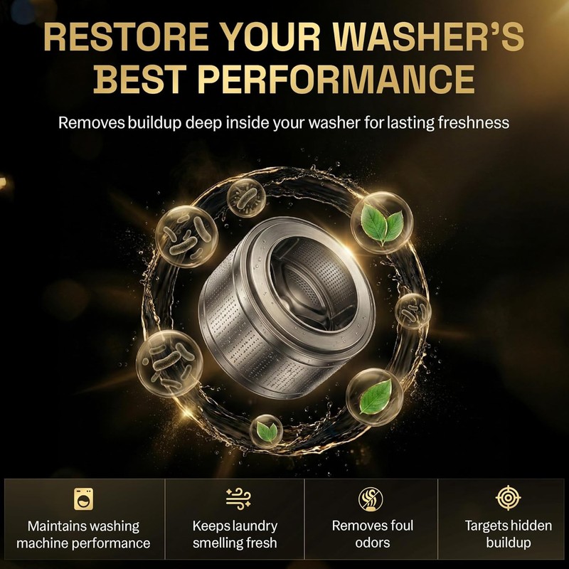 Washing Machine Cleaner Tablets 24 Pack Deep Clean Odor Remover Front Load gallery
