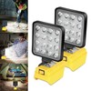 2 Pack 60W LED Work Light for De walt 20V Battery with USB Output 6000LM gallery
