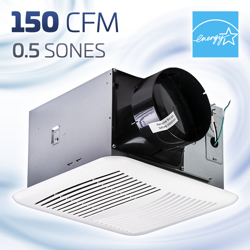 150 CFM ACiQ Select Efficient Bathroom DC Exhaust Fan, Quiet Ceiling/Wall Venter gallery