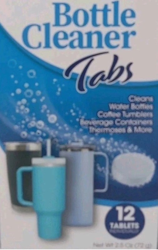 Bottle Cleaner Tablets 1pk 12pcs Cleans Water Bottles,Coffee/ Metal Tumblers-NEW gallery