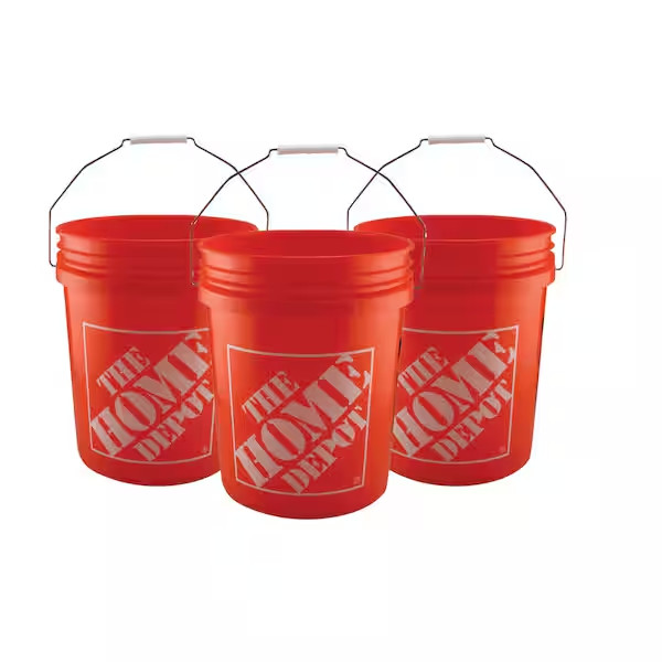 5 GALLON All Purpose Plastic Buckets Homer Pails Paint Utility Job pack of 3 New gallery