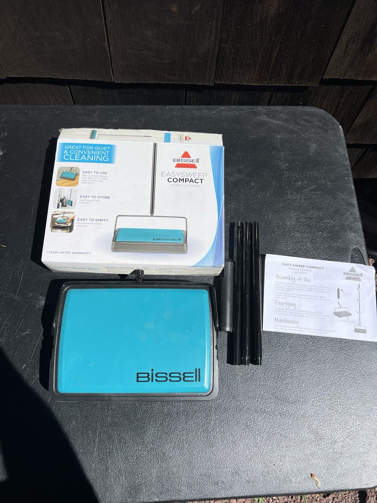 Bissell Easy Sweep Compact Carpet & Floor Sweeper, Manual Operation 2484A Teal gallery