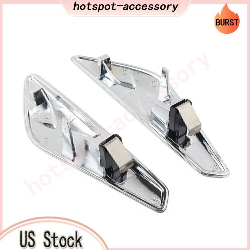 Left + Right Side Fender Chrome Emblem Moulding For BMW X3 F25 X4 F26 2015-2017 gallery