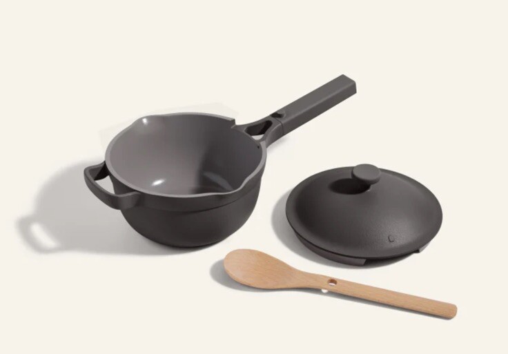 Our Place Mini Perfect Pot 2.5- 8.5” w Beechwood Spoon CHAR Gris Anthracite READ gallery