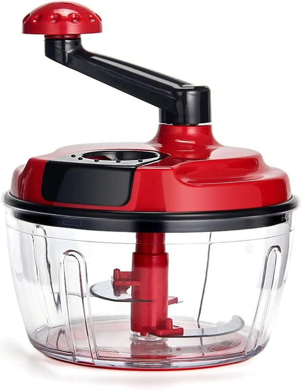 Multi-Functional Manual Food Processor,8 Cup Hand-Powered Crank Chopper,Mince... gallery