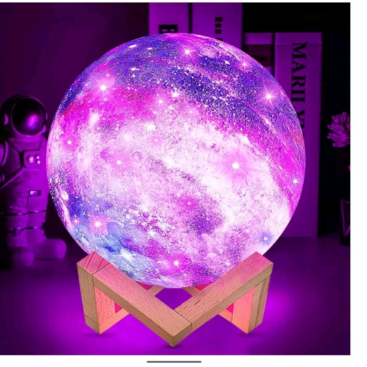 3D Printing Moon Galaxy Lamp Moonlight Touch Color Changing With Cute Gift Box gallery