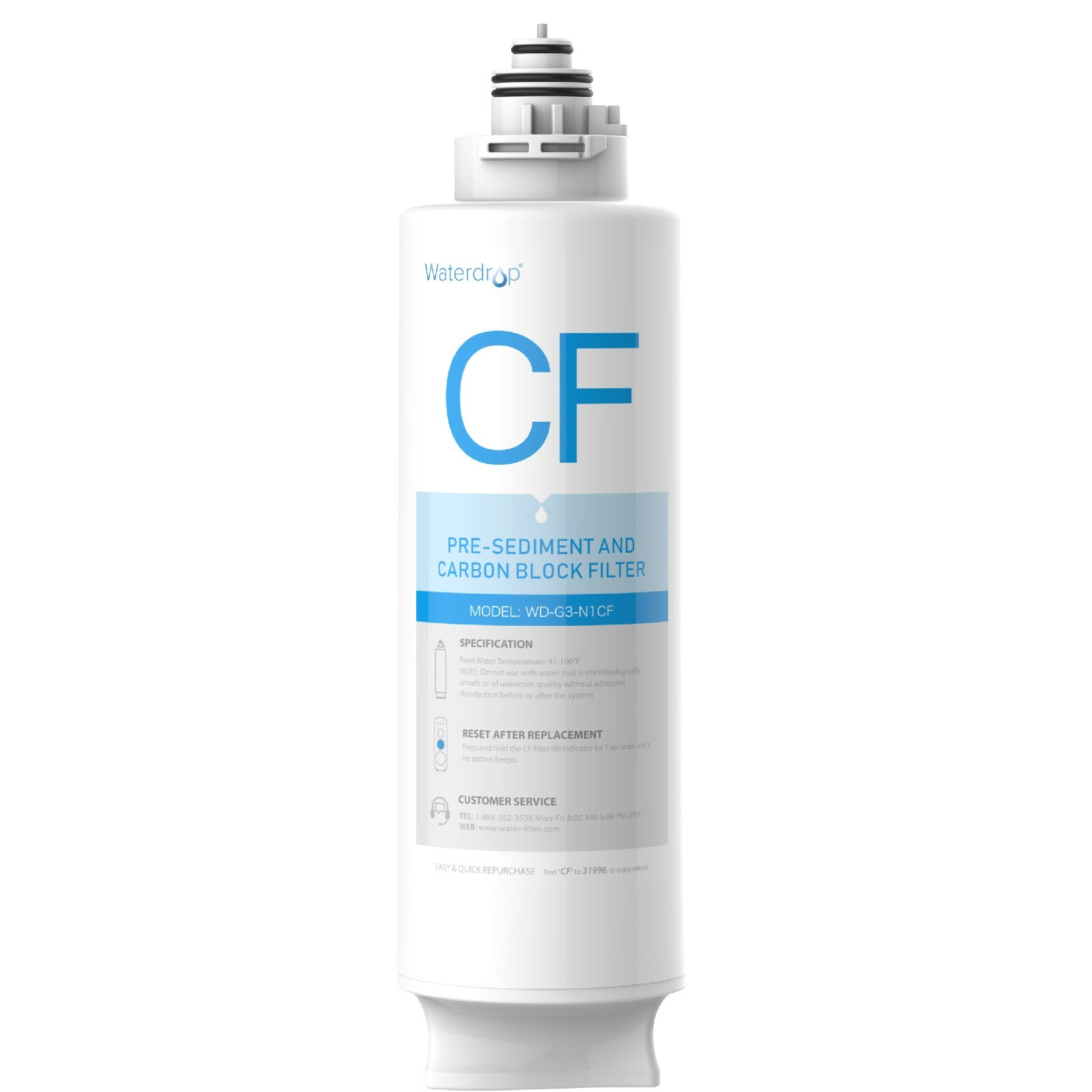 Waterdrop WD-G3-N1CF Filter, 6-month Lifetime, used for Reverse Osmosis System gallery