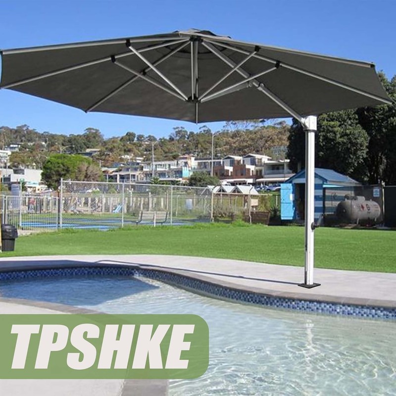 In-Ground Umbrella Base for Offset Cantilever Umbrellas, Heavy-Duty Steel Outdoo gallery