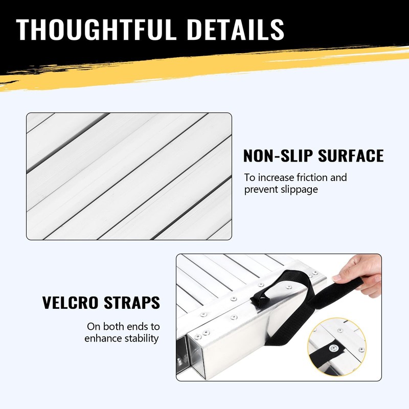 8-13FT/9-15FT Adjustable Telescoping Work Plank 440LBS Capacity Aluminum Plank gallery