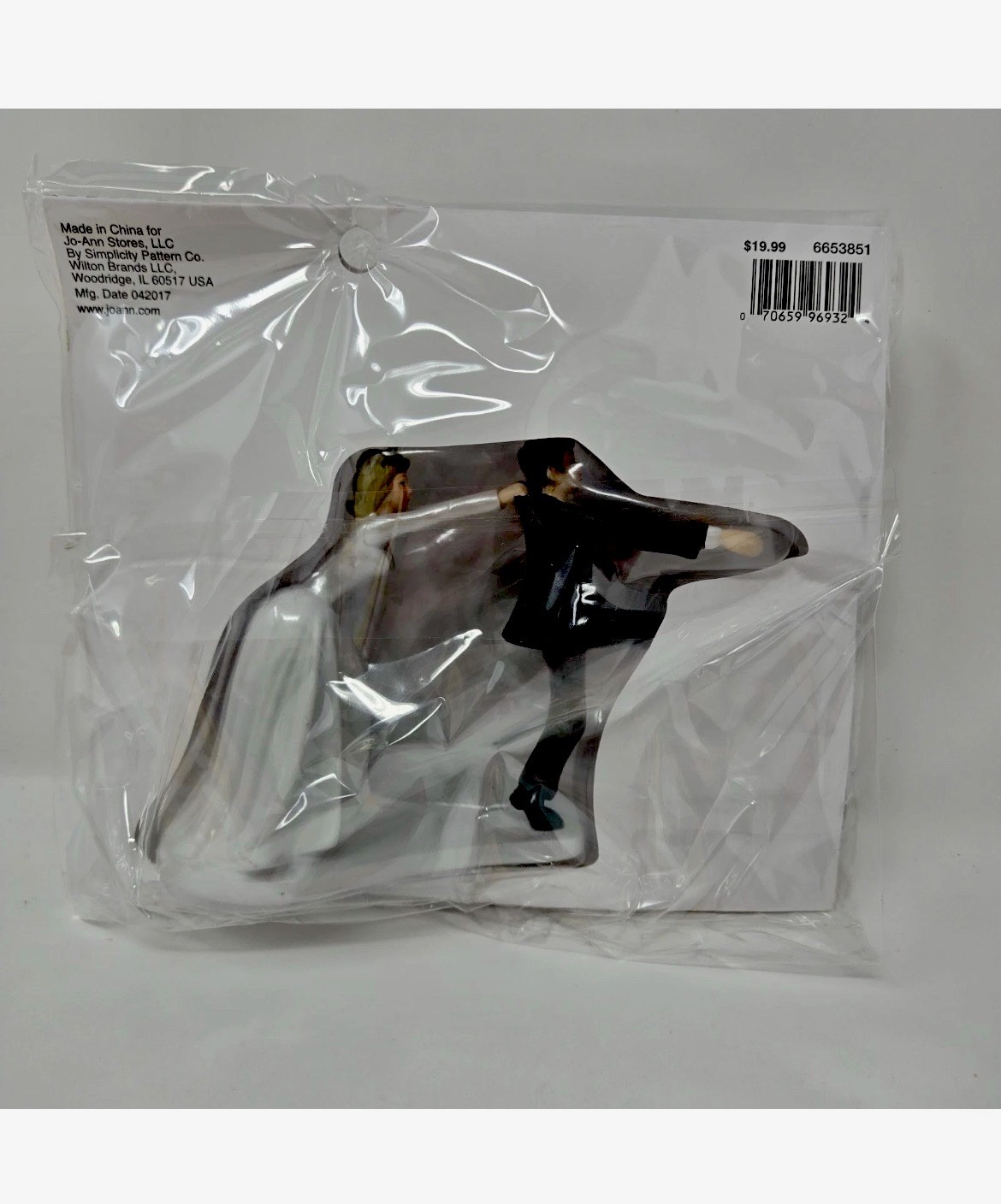 Save the Date™ Funny Wedding Cake Topper • Bride Chasing Groom • New Sealed gallery