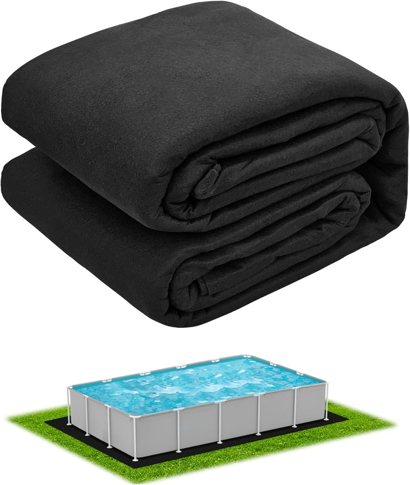 16' × 32' Rectangle Pool Liner Pad for above Ground Pool, Durable Pre-Cut under