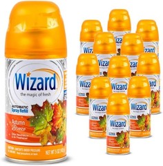 12 Pack Wizard 5oz Automatic Spray Refills Autumn Breeze Air Freshener
