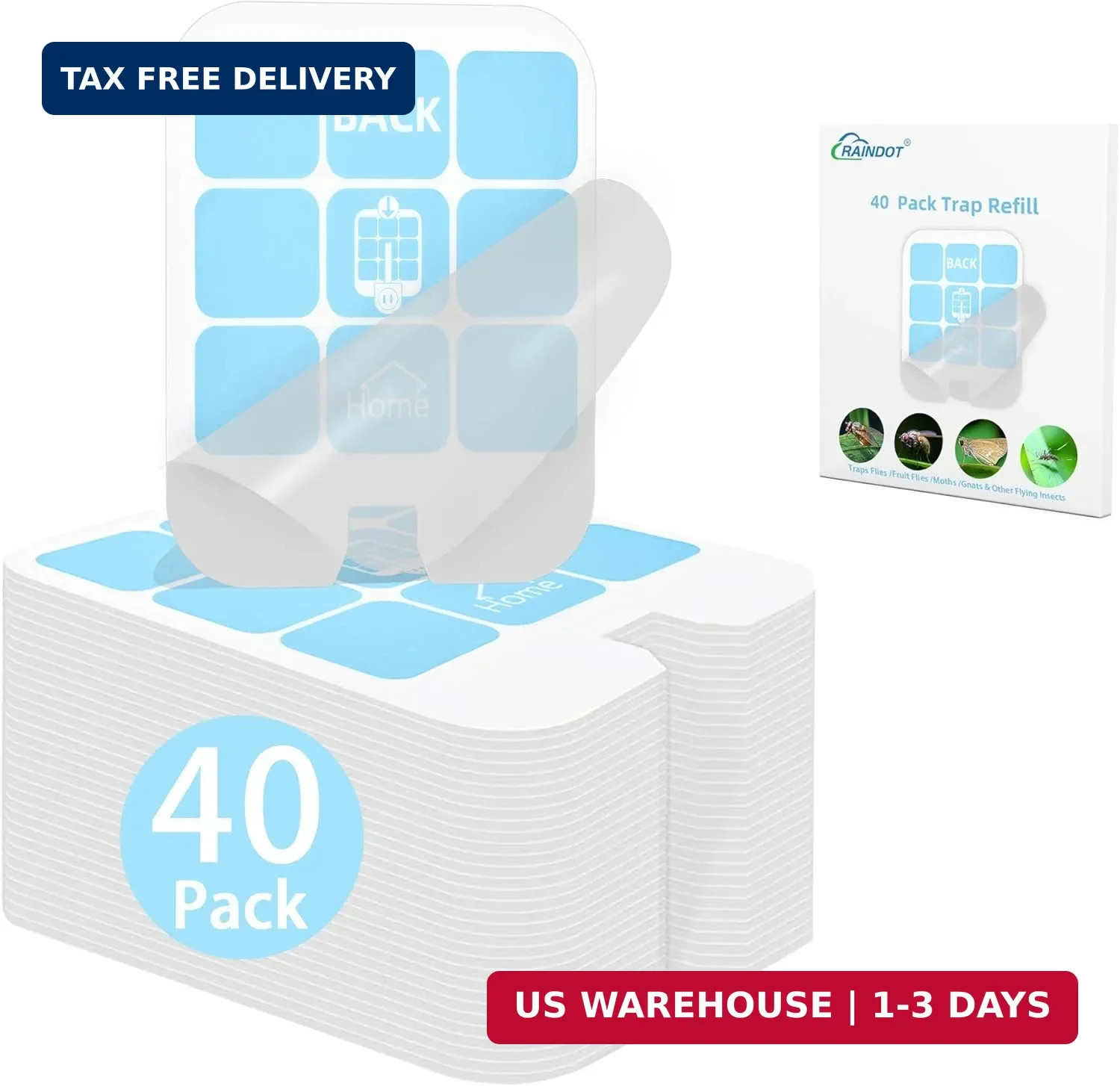 40 Pack Fly Trap Refill Compatilble with Safer Home Fly Trap Refill Flying Insec gallery