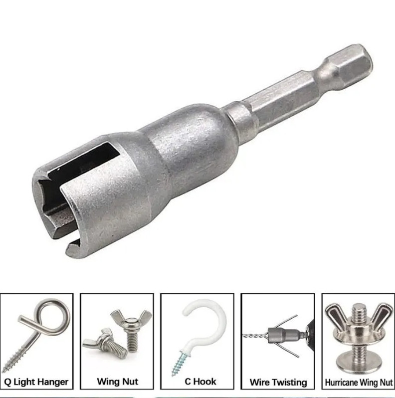 1pc 65mm Slotted Butterfly Socket Wrench for Electric Screwdriver–Hex Shank Tool gallery