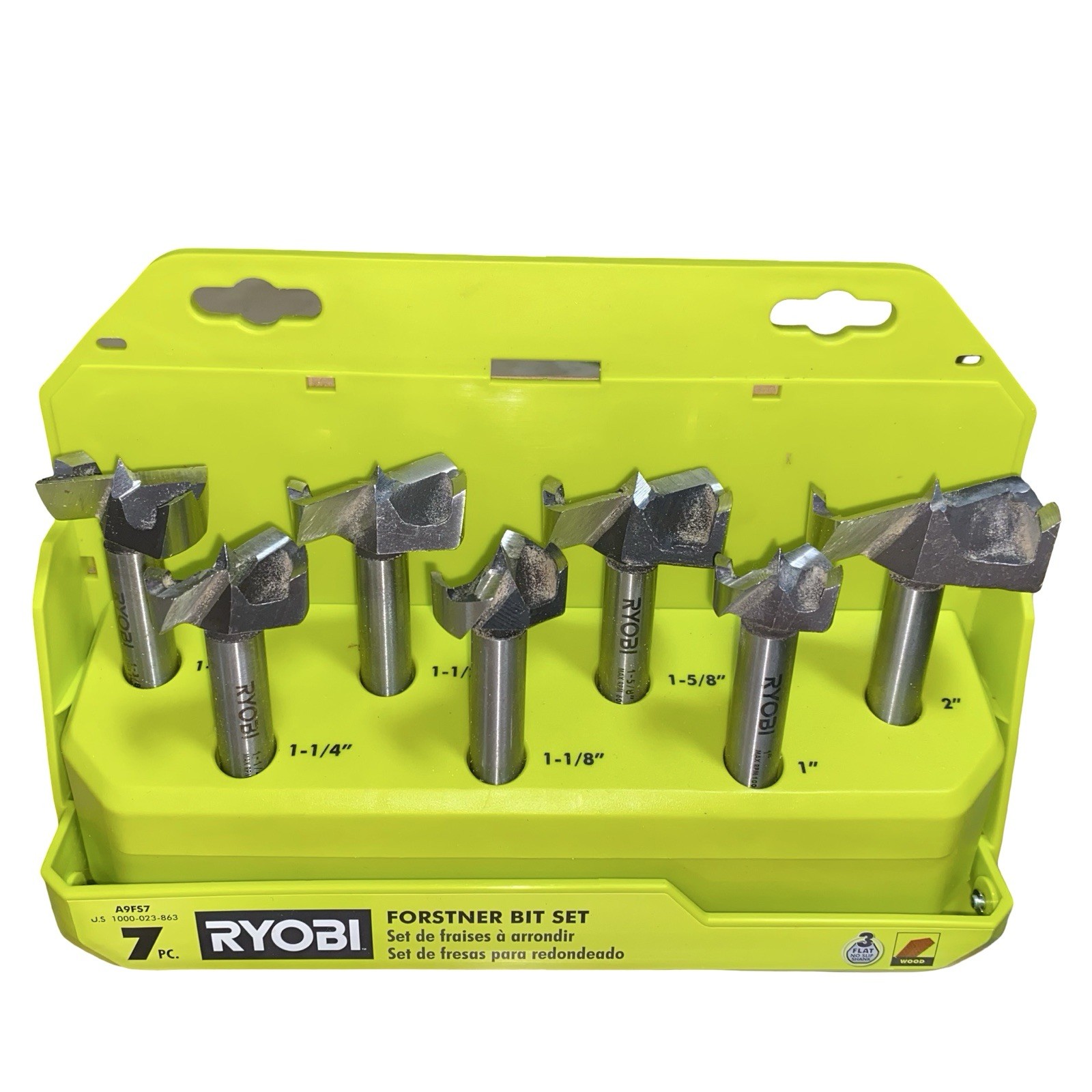 RYOBI A9FS7 Forstner Bit Set 7 Pieces With Hard Case USED gallery