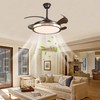 42in LED Chandelier Ceiling Fan Light 6-Speed 4 Blades with Remote Control gallery