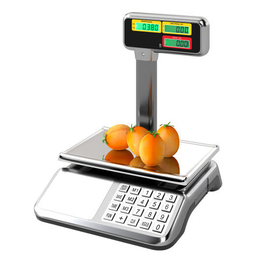 88lb Price Computing Scale with Pole Dual LCD Display Digital Commercial Food Sc gallery