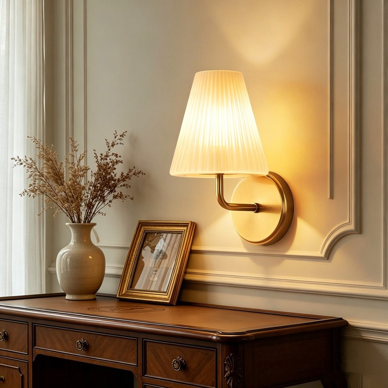 High Quality Wall Light LED Wall Lamp Modern Fabric Metal Wall Sconce for Stairs gallery