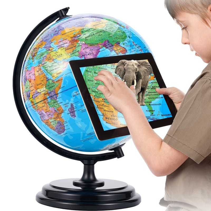 3D AR Interactive AR World Globe LED Night Light Geography Learning Desk Decor gallery