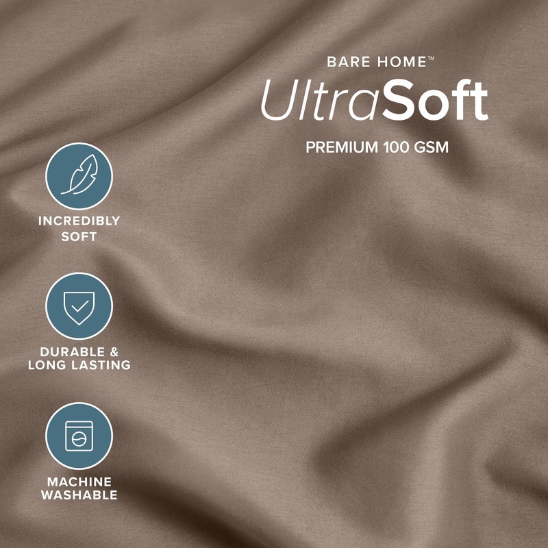 Bare Home Microfiber Pillowcase Set - Envelope Closure - Ultra Soft gallery
