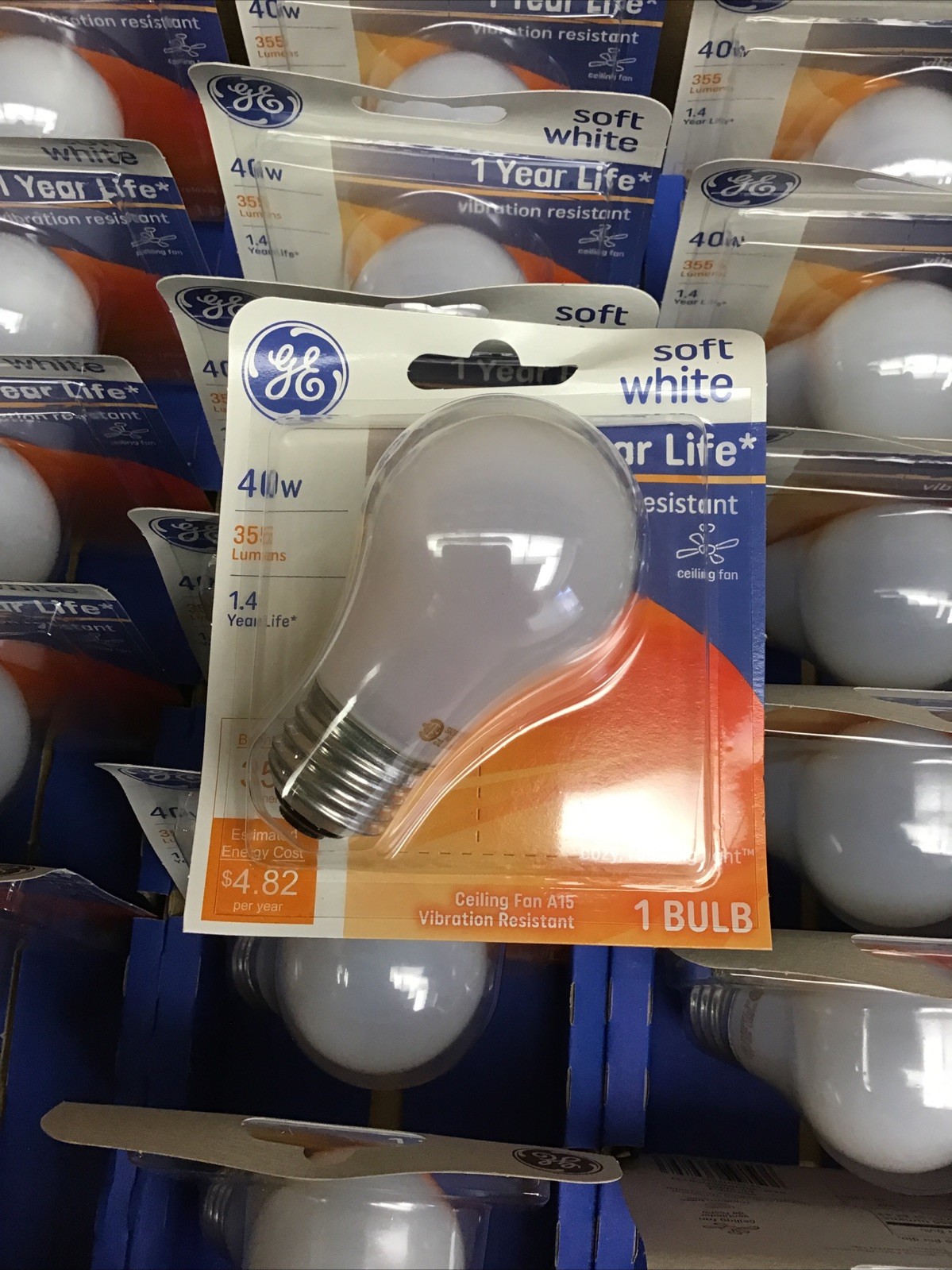 NEW GE Soft White 40 Watt Light Bulbs - Box of 12 Bulbs A15 (LOOK AT ALL) gallery