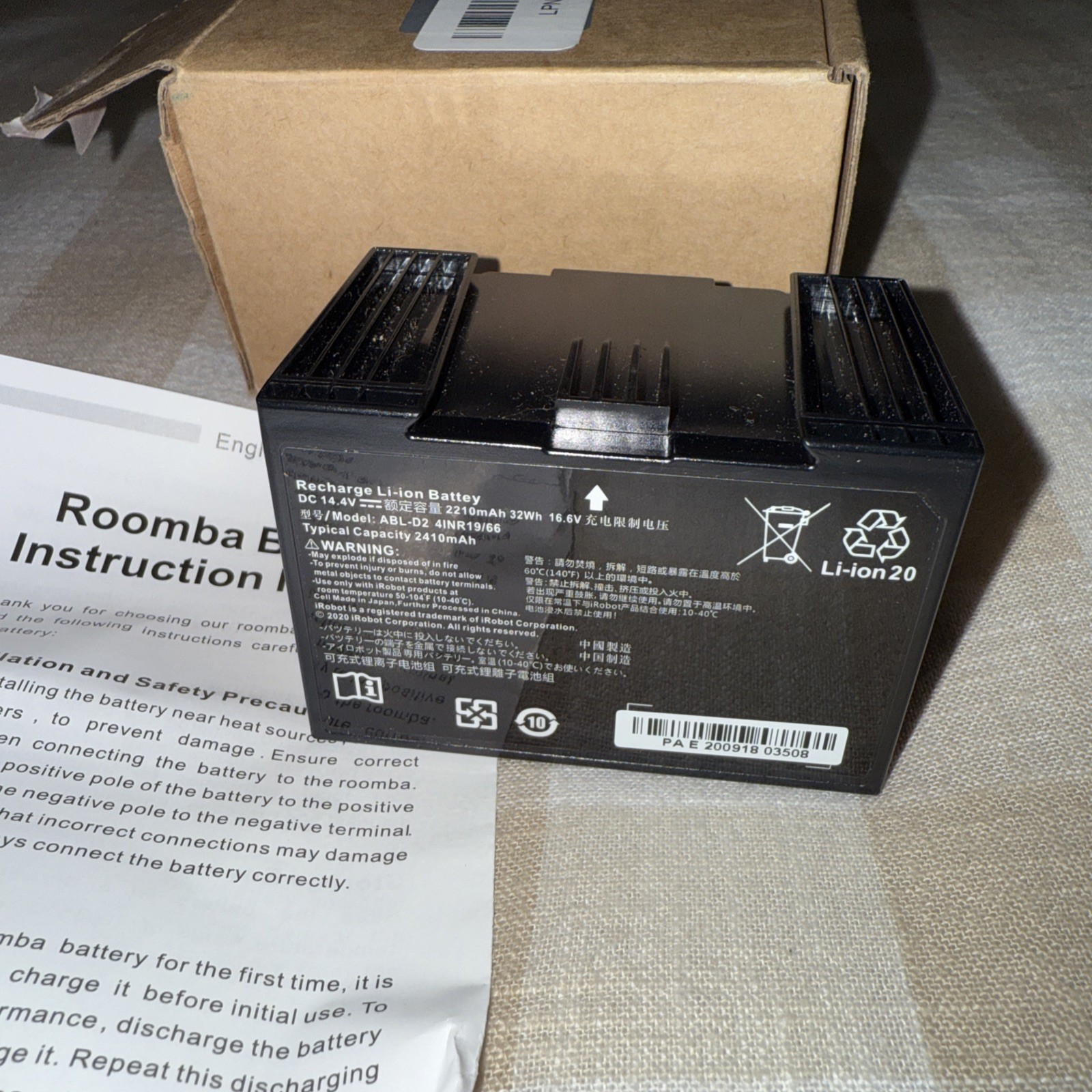 Genuine ABL-D2 Upgraded Battery for iRobot Roomba j5 j6 j7 j8+ i3 i4 i5 i7 i8+e5 gallery