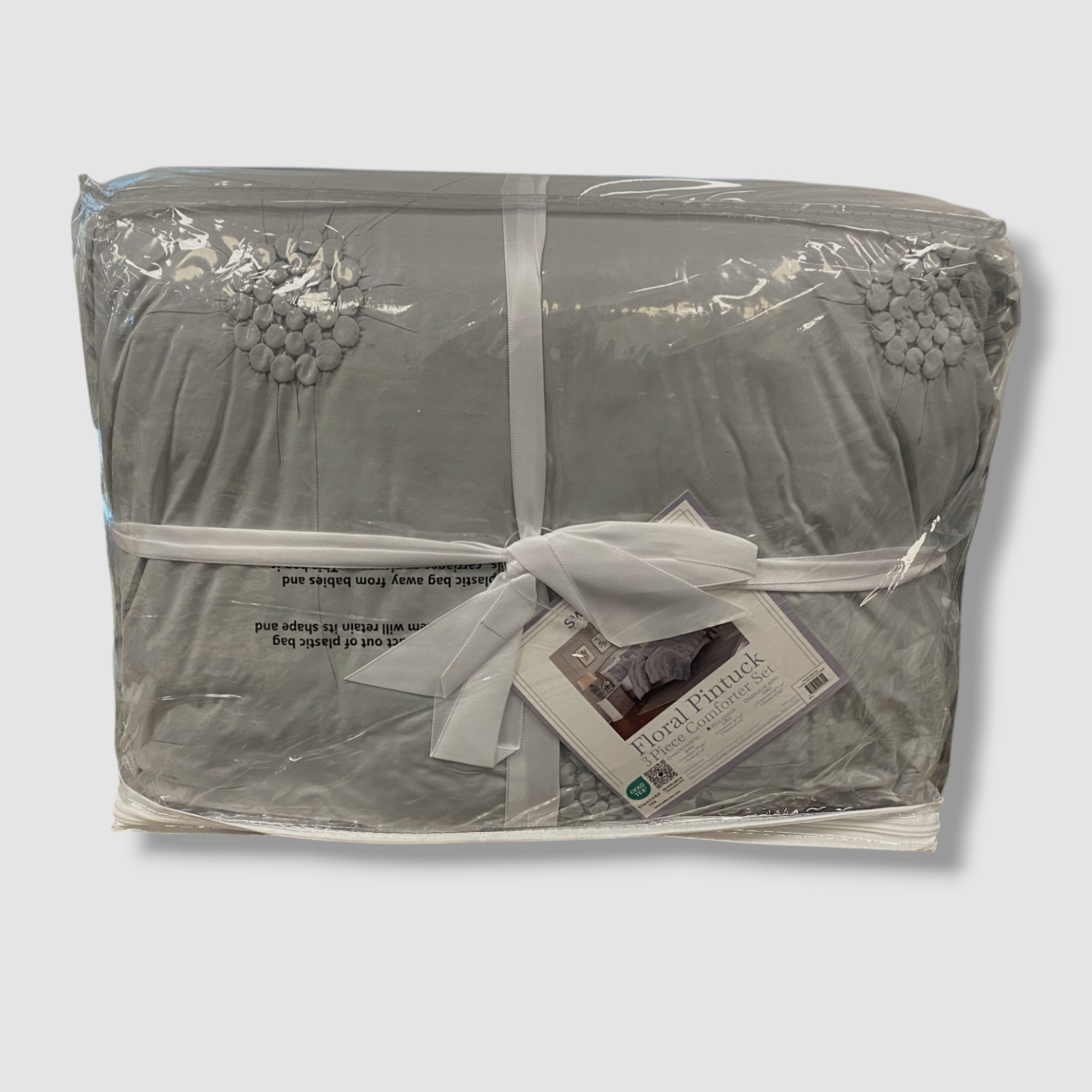 SWIFT HOME Premium Collection Plush Floral Pintuck Full/Queen Comforter Set gallery