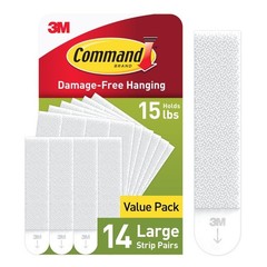 2 Pack Command Large Hanging Strips 28 Pairs Total 16lbs Damage Free Adhesive
