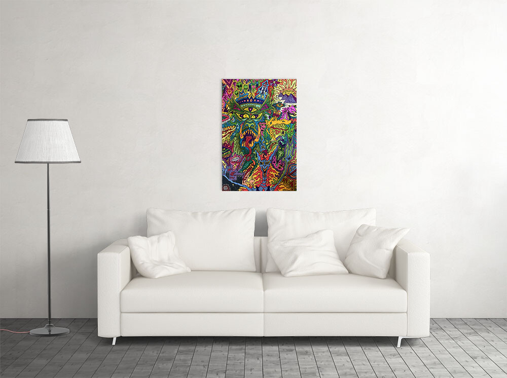 Trippy Tiger Multi-Color Psychedelic Art Picture Room Wall Decor - POSTER 20x30 gallery