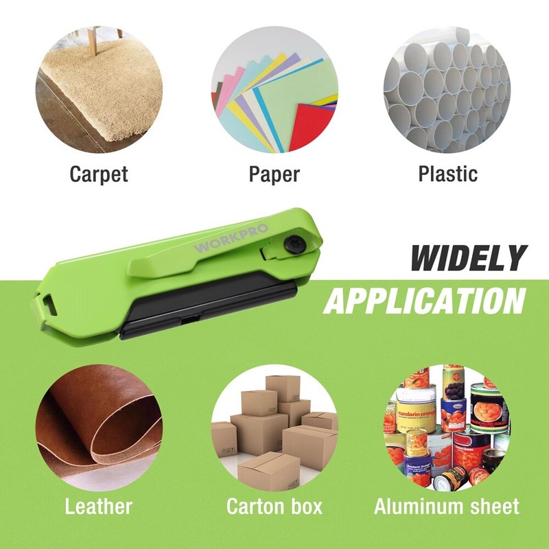 WORKPRO Mini Folding Utility Knife Box Cutter Quick Change Blade EDC Razor Knife gallery