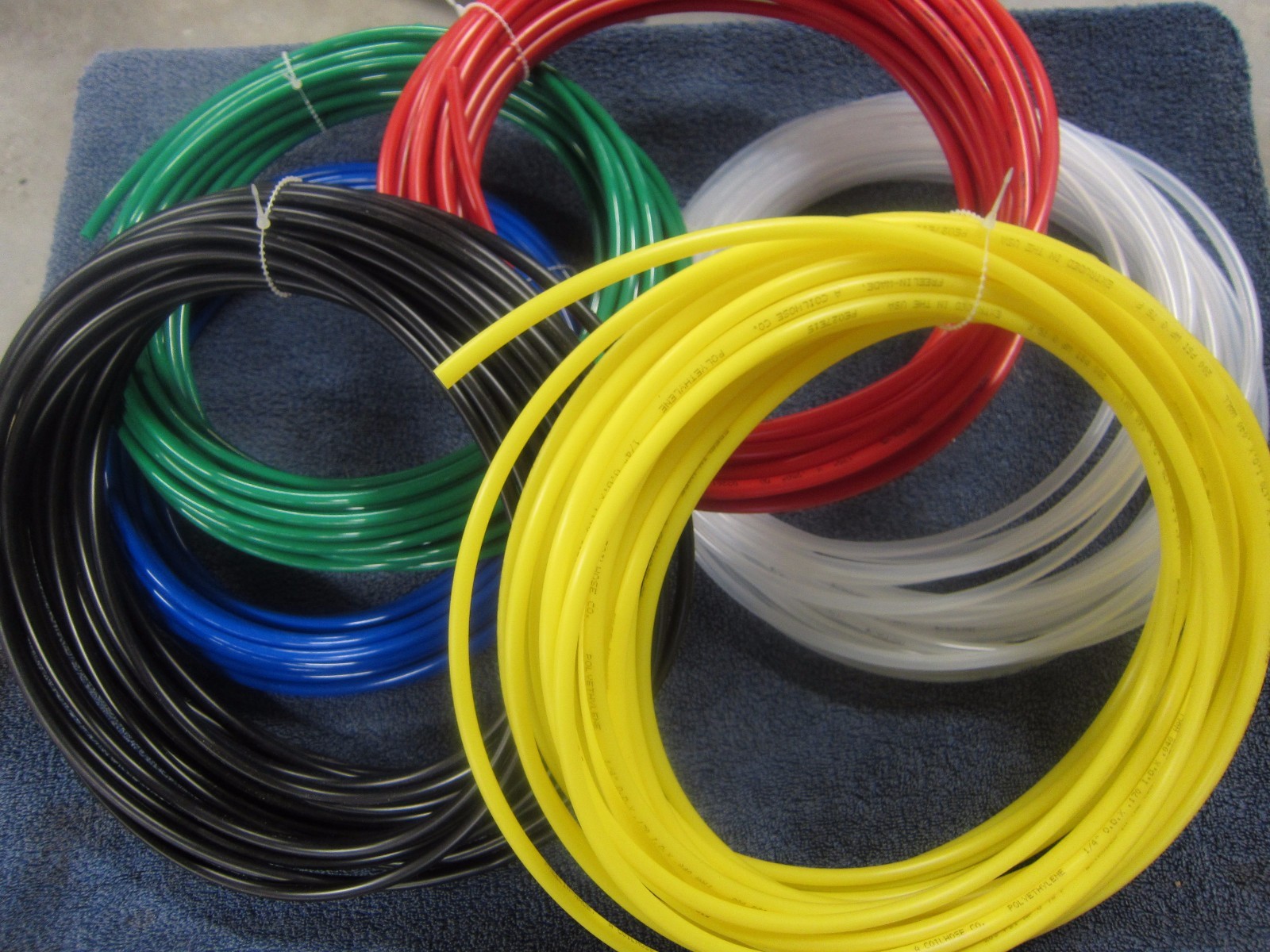 Pneumatic Polyethylene Tubing 6 colors 1/8 5/32 1/4 5/16 8mm dia 10 Feet New gallery
