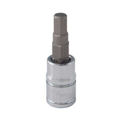 Titan 15605 Hex Bit Socket, 1/4" Drive, 5mm, Metric, Chrome Vanadium Steel gallery