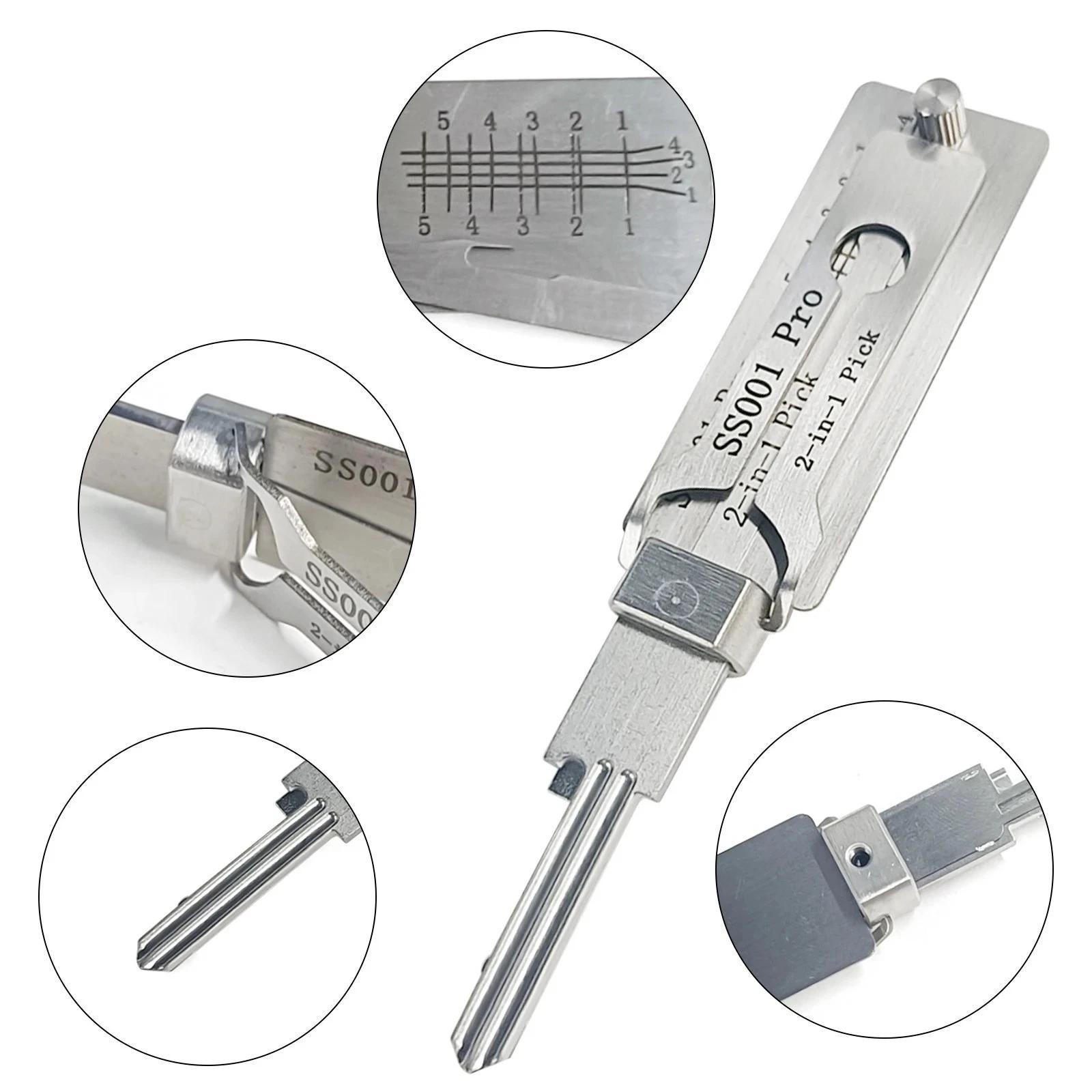 2-in-1 Stainless Steel Key Decoder Ss001 Pro Lock Decoder Repair Tools-free ship gallery