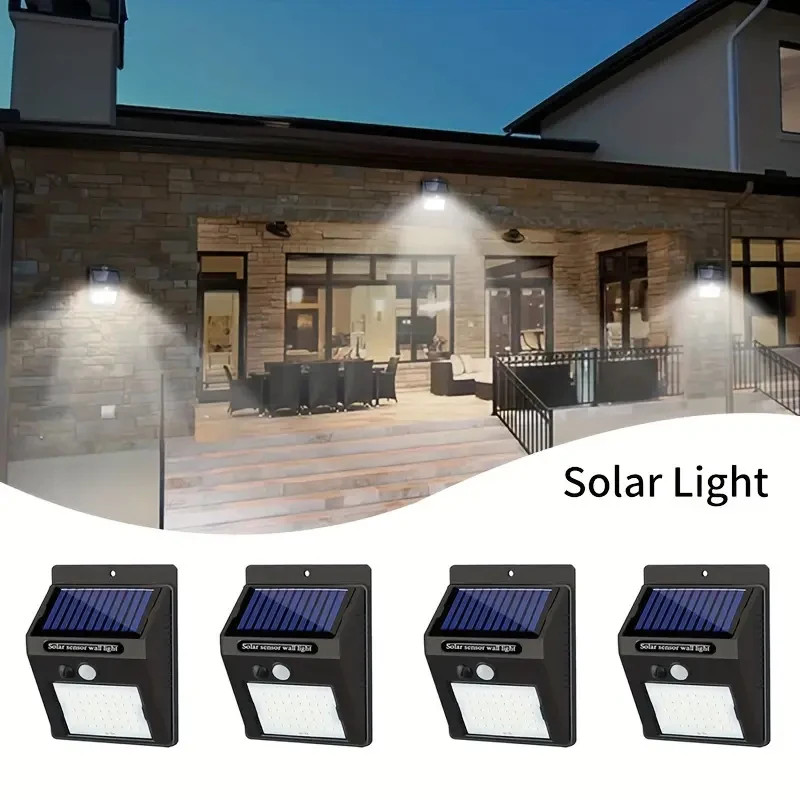IP45 Waterproof Solar Outdoor Lights - Set of 4 Motion Sensor Security Lights wi gallery