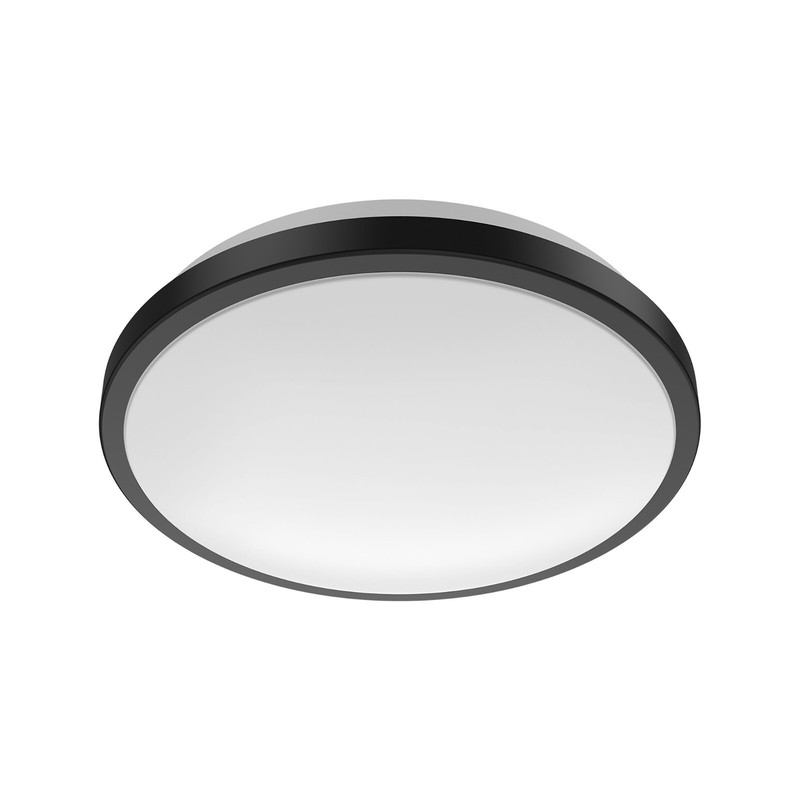LED Flush Mount Ceiling Light 10 in. Matte Black Round Dimmable 4000K Daylight gallery