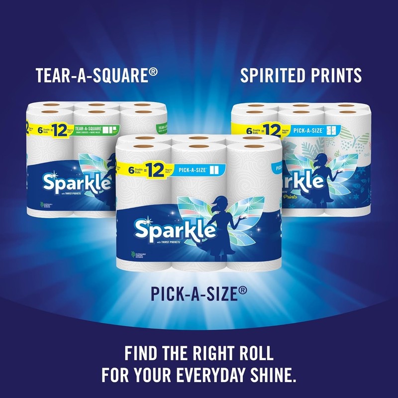 Paper Towels 6 Double Rolls (660 Sheets Total) Strong 2-Ply Kitchen Everyday Use gallery