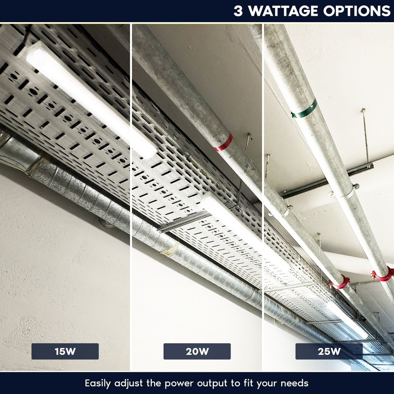 Luxrite 24" LED Linear Light, 3CCT, 15W-25W, 1950-3250LM, Dimmable, 120-277V 2PK gallery