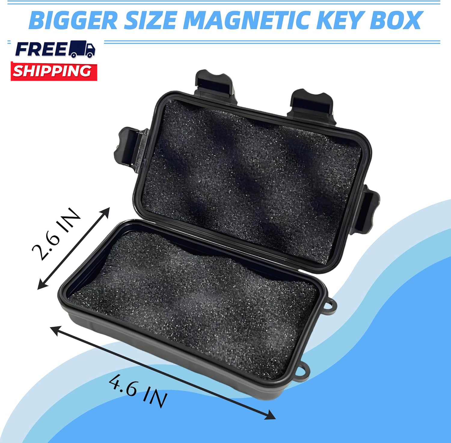 2 Pcs Magnetic Key Holders under Car Hide Key Magnetic Box for Storage Key Indoo gallery