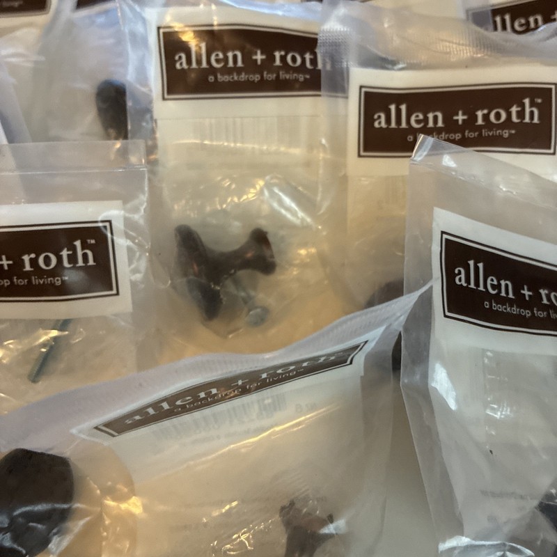 Allen + Roth Aged Bronze Cabinet Knobs Lot of 13 Basketweave 1-1/4" Round New gallery