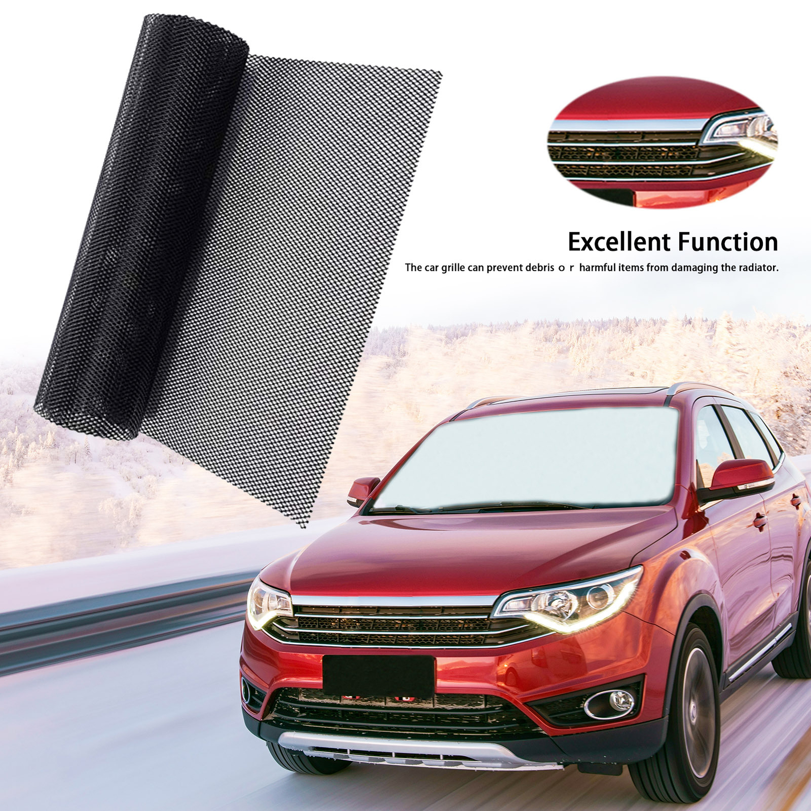 Universal Car Grille Mesh Net Sheet Aluminum Rhombic Auto Net Mesh Grill 40x13" gallery