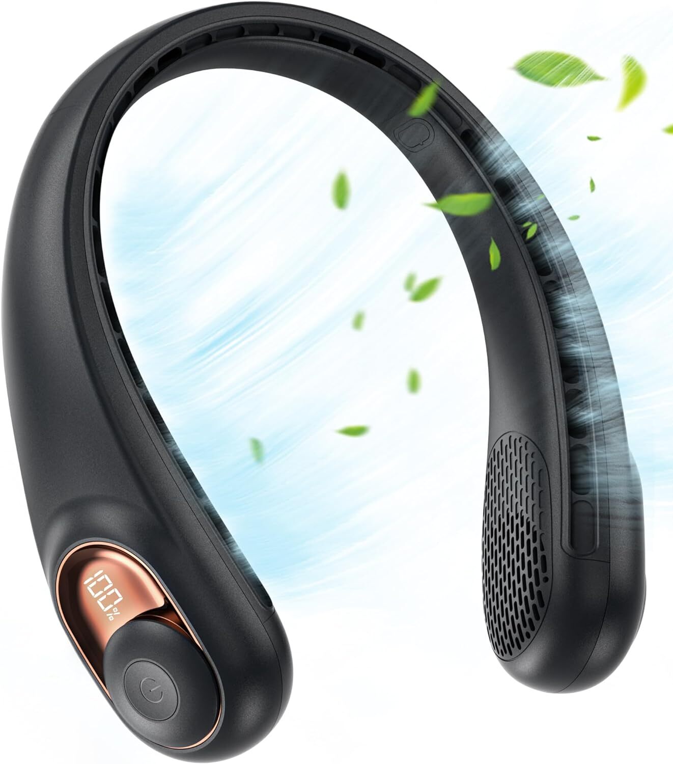 Neck Fan, Portable Neck Fan Rechargeable, 5200mAh Battery Operated, LED Display gallery