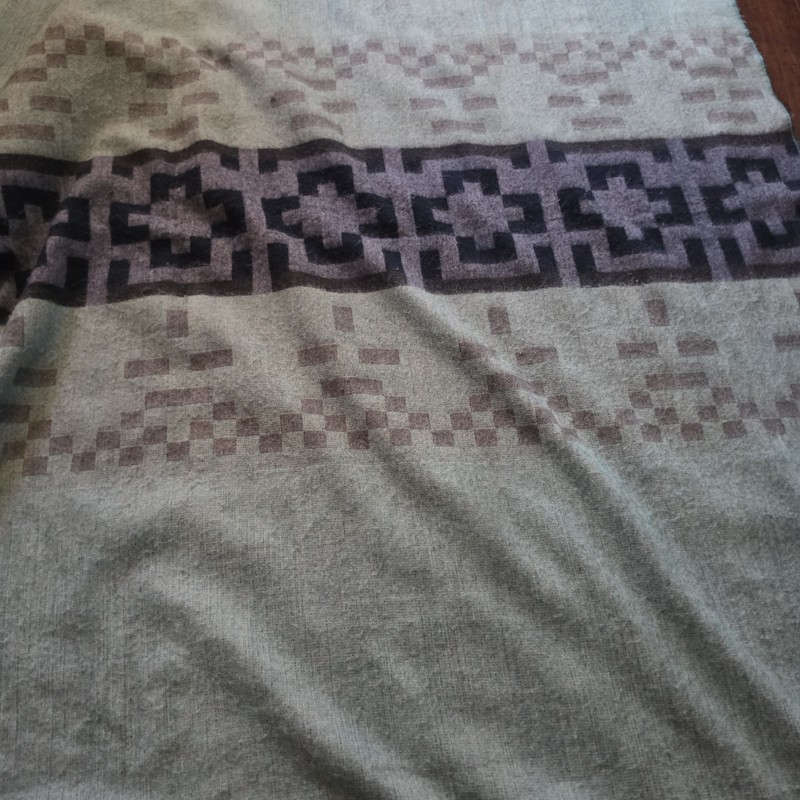 ~~NATIVE CREATIONS ECUADOR Aztec 100% ALPACA Blanket Blue 77x91 gallery